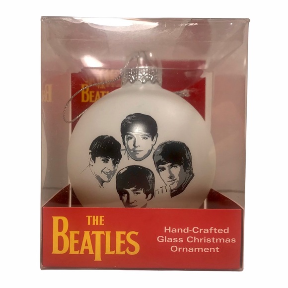 THE BEATLES Hand Crafted Glass Christmas Tree Ornament Faces 2011 - Picture 1 of 4